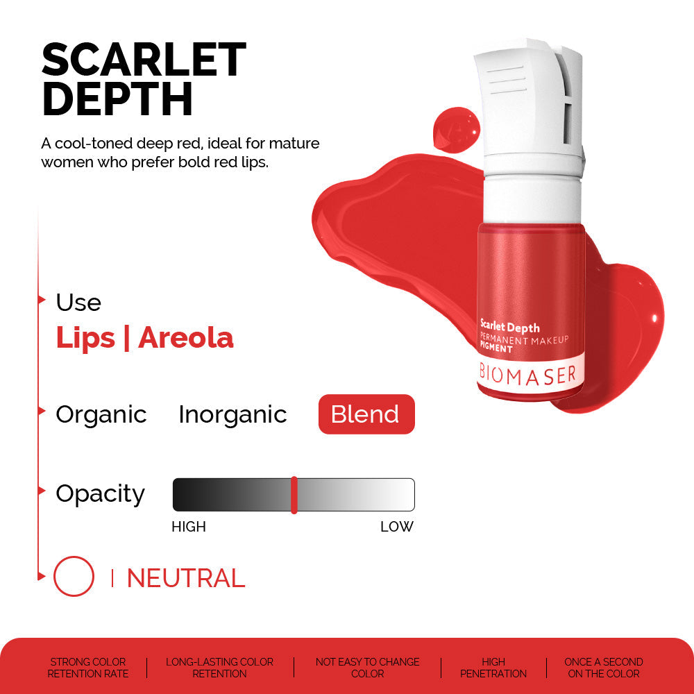 Pigment Biomaser Buze Scarlet Depth (Deep Red) – imagine 2