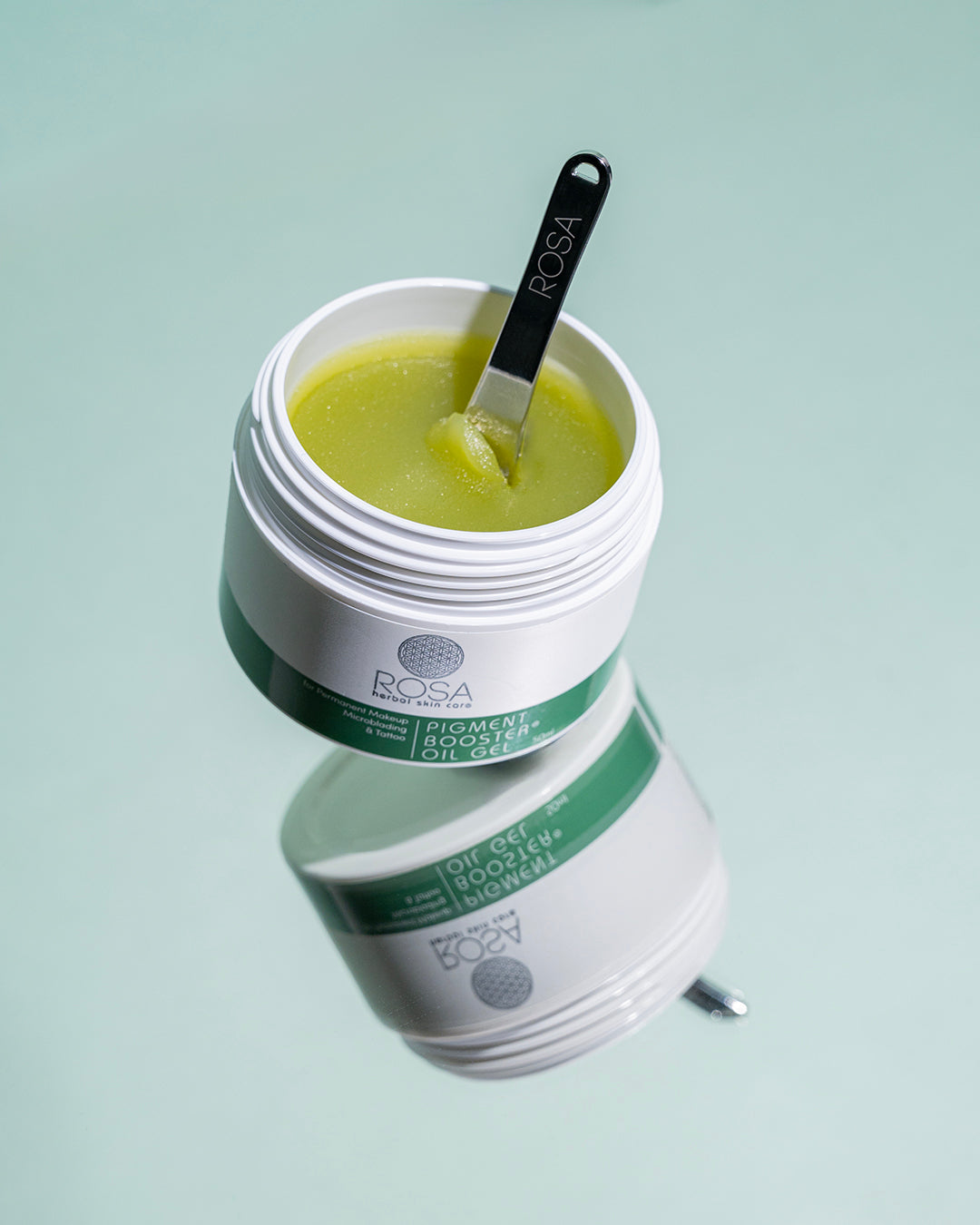 Pigment Booster® Oilgel – detaliu ambalaj și produs