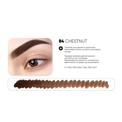 Pigment PEINTO Sprâncene B4 CHESTNUT