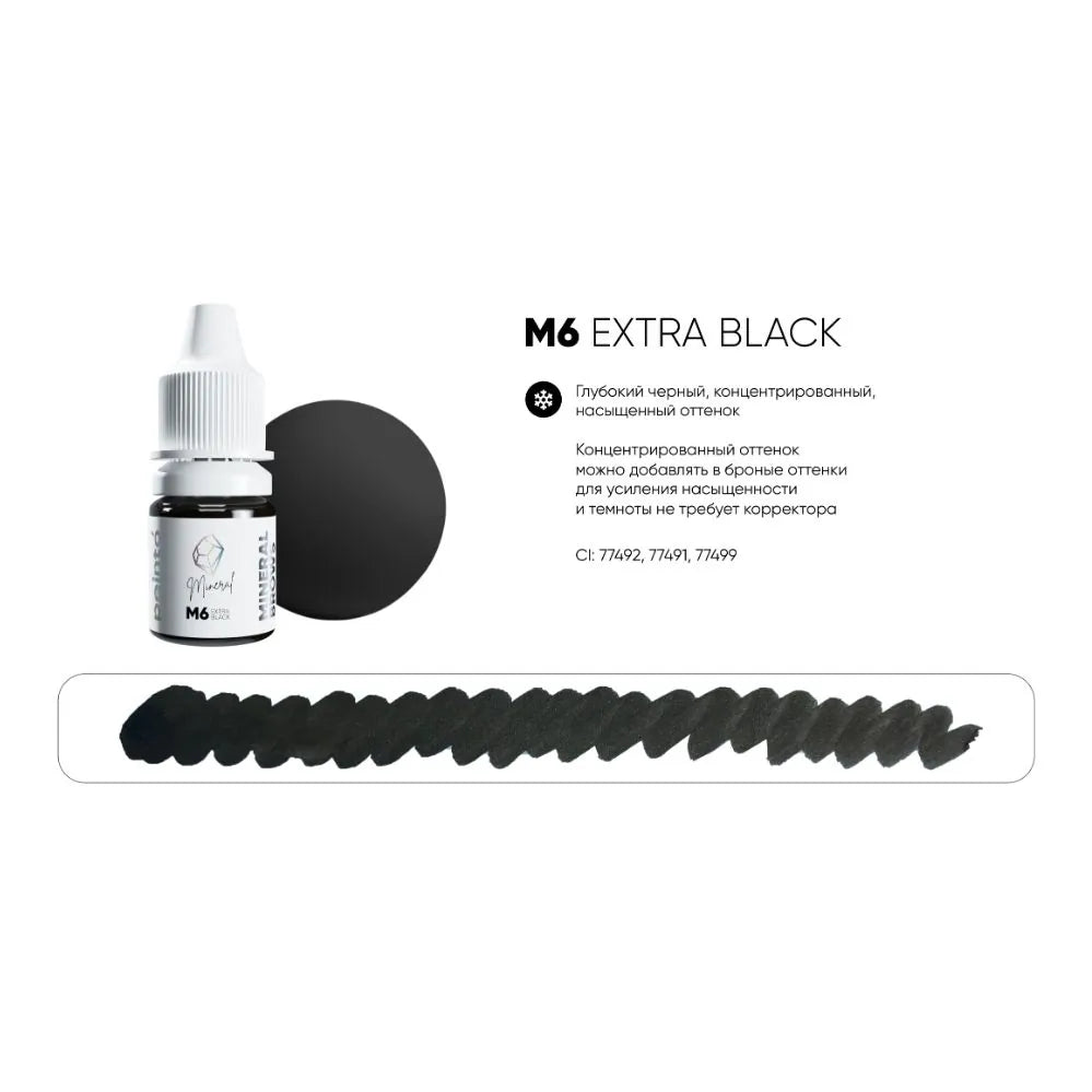 Pigment PEINTO Sprâncene M6 EXTRA BLACK
