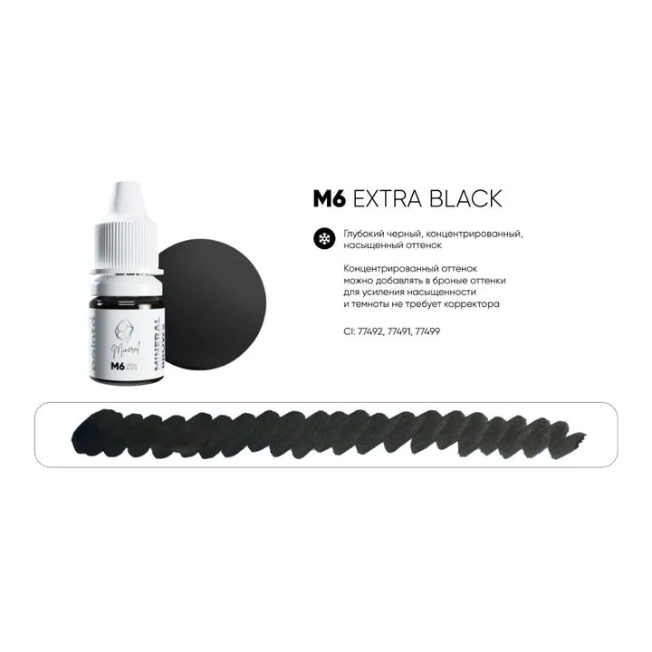 Pigment PEINTO Sprâncene M6 EXTRA BLACK