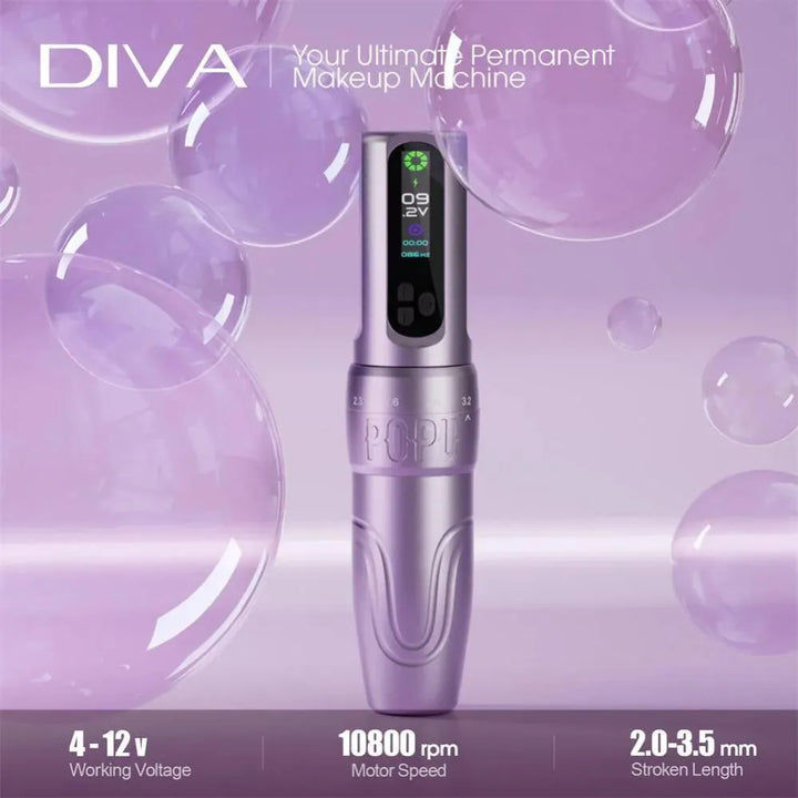 POPU DIVA VEZETÉK NÉLKÜLI FEKETE MIKROPIGMENTES KÉSZÜLÉK