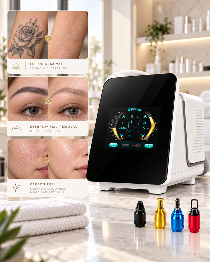 Laser Nd:YAG QL III - aplicații tattoo PMU carbon peel