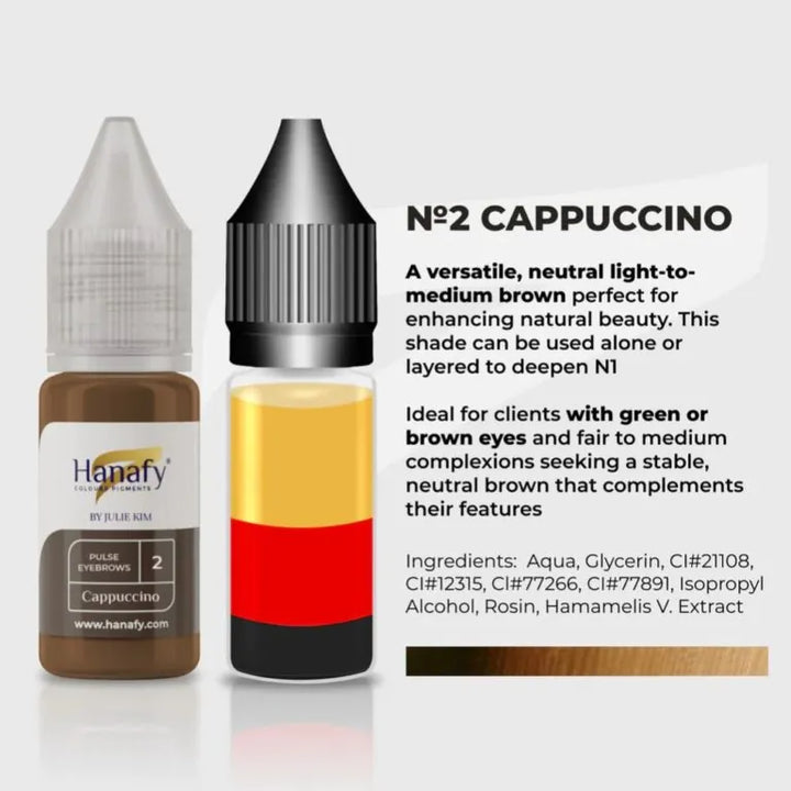 Pigment HANAFY Sprâncene Nr.2 Cappuccino