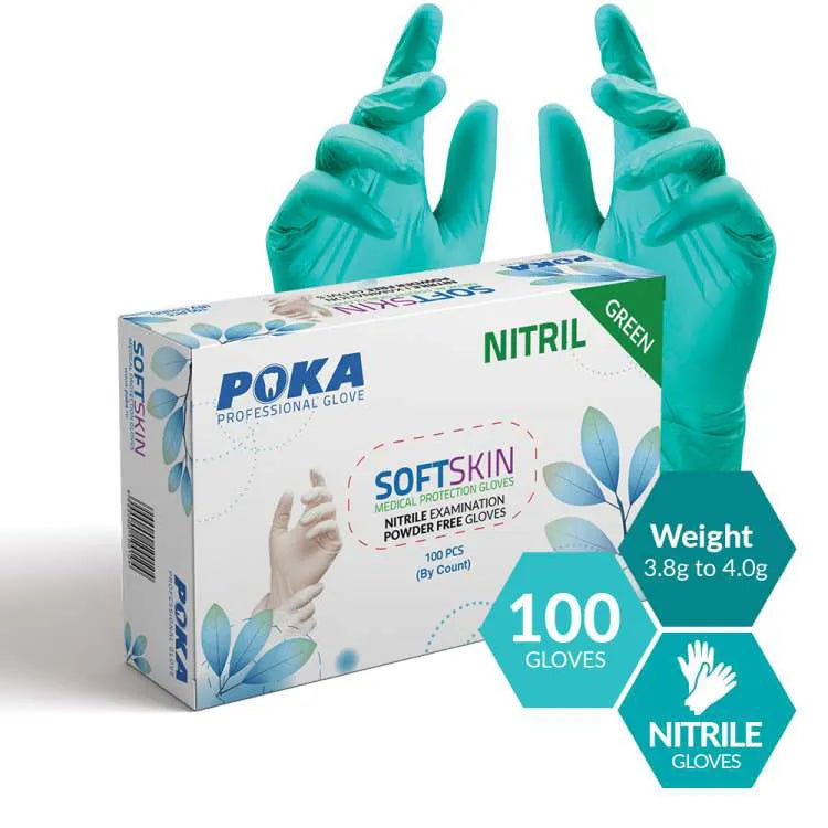 MANUSI NITRIL NEPUDRÁT POKA FEKETE/RÓZSASZÍN